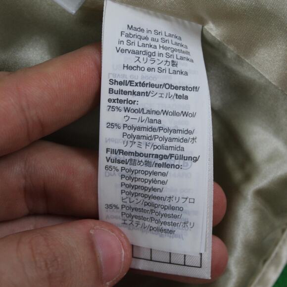 J Crew Coat Women 00P Lady Day Italian Double Cloth Wool Blend Green Long Peacoa - Picture 10 of 15